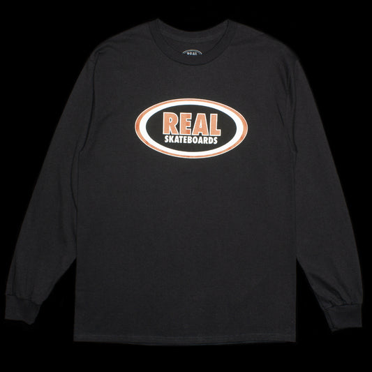 Real | Oval L/S T-Shirt Color : Black / Brown / White