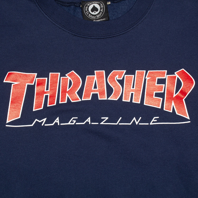 Thrasher Outlined Crewneck Style # : 144451 Color : Navy