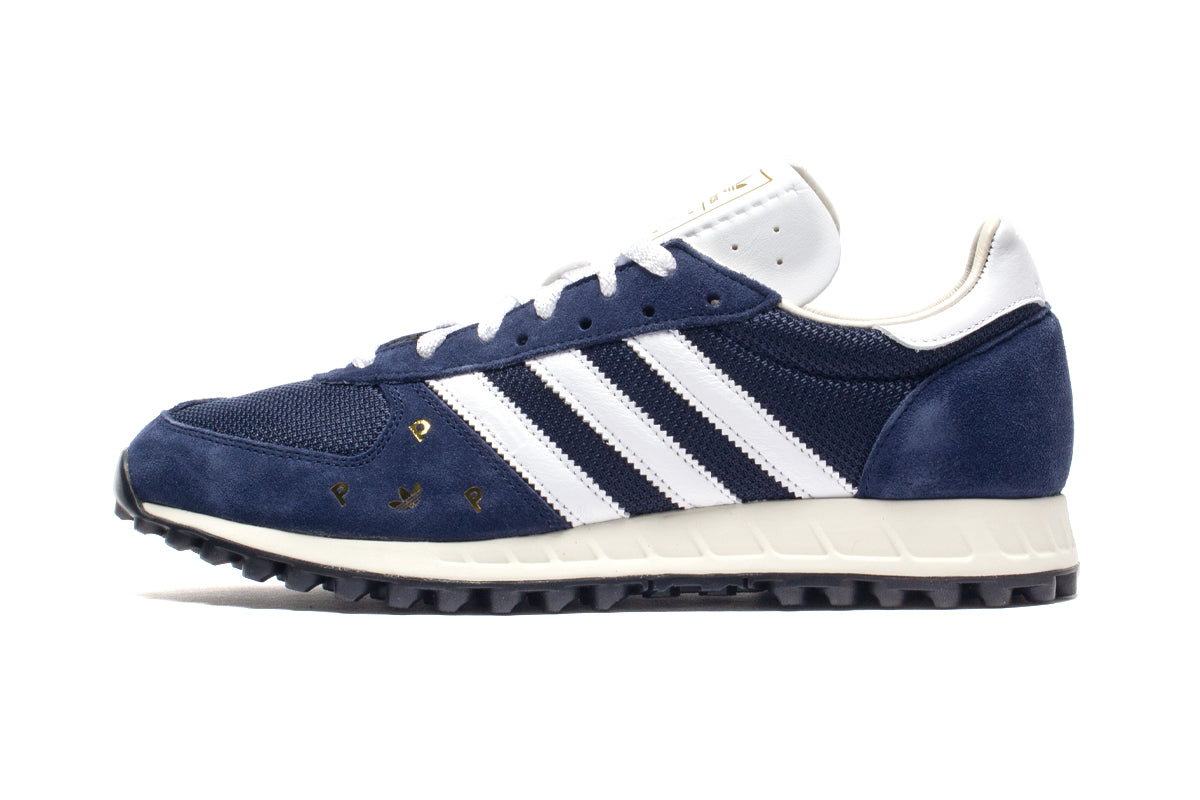 Adidas | TRX Trainers x Pop Trading Co Style # IE3407 Color : Collegiate Navy / Cloud White / Chalk White