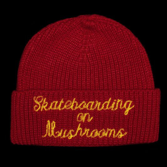 Stingwater | Skateboarding On Mushrooms Beanie Color : Red