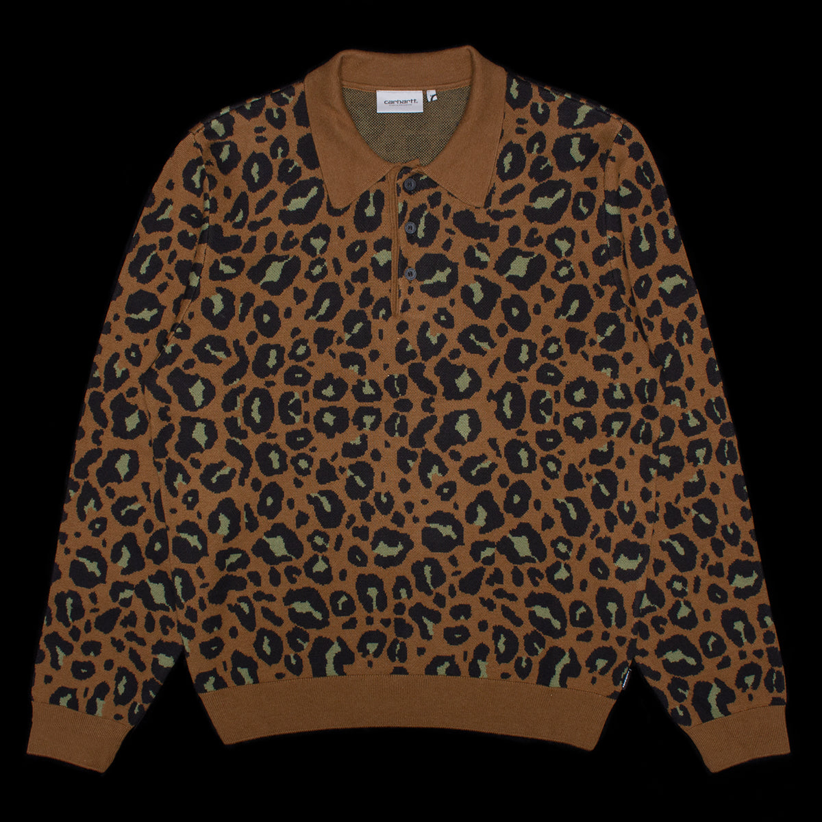 LEOPARD JACQUARD KNIT POLO SHIRT【BLUE】 LEOPARD JACQUARD KNIT POLO SHIRT【BLUE】｜WACKO MARIA｜MELTING POT