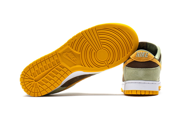 Nike | Dunk Low SE Style # DH5360-300 Color : Dusty Olive / Pro Gold / Light Olive
