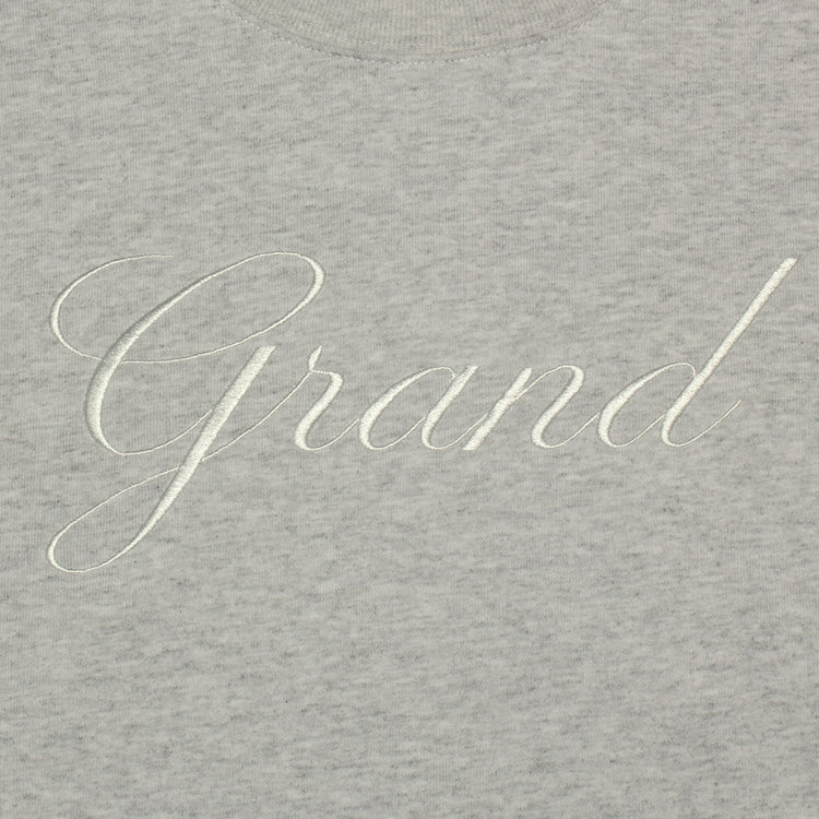 Grand Collection |&nbsp;Embroidered Crewneck Sweatshirt ash grey