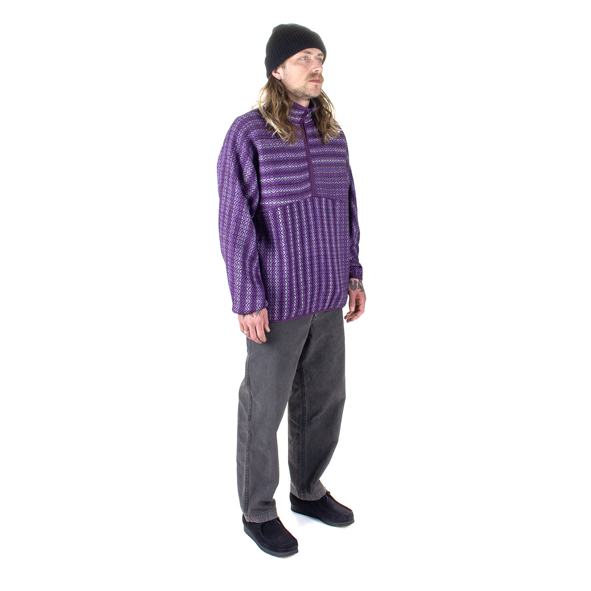Pilgrim | Mosley Inlay Popover L/S Shirt purple