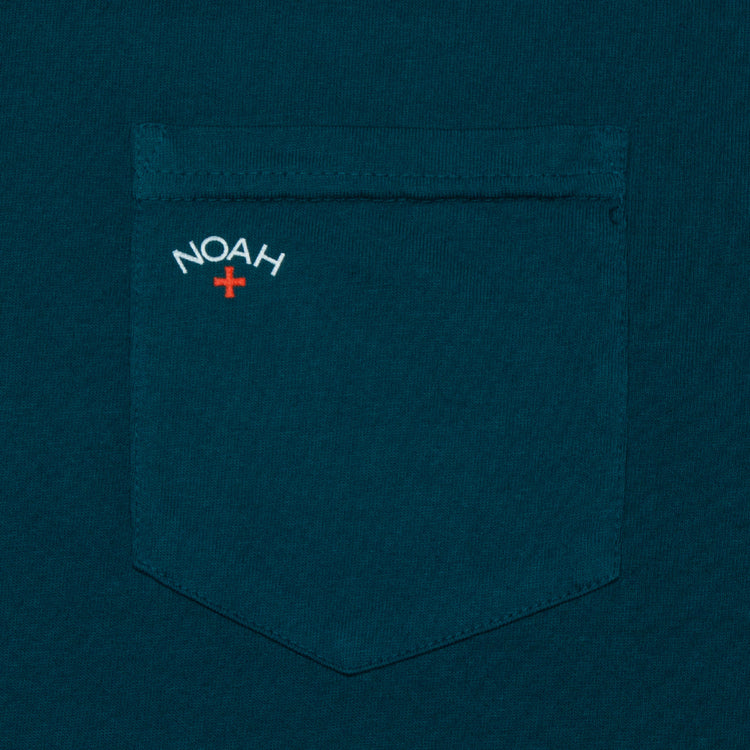 Noah Core Logo Pocket T-Shirt Color : Deep Teal