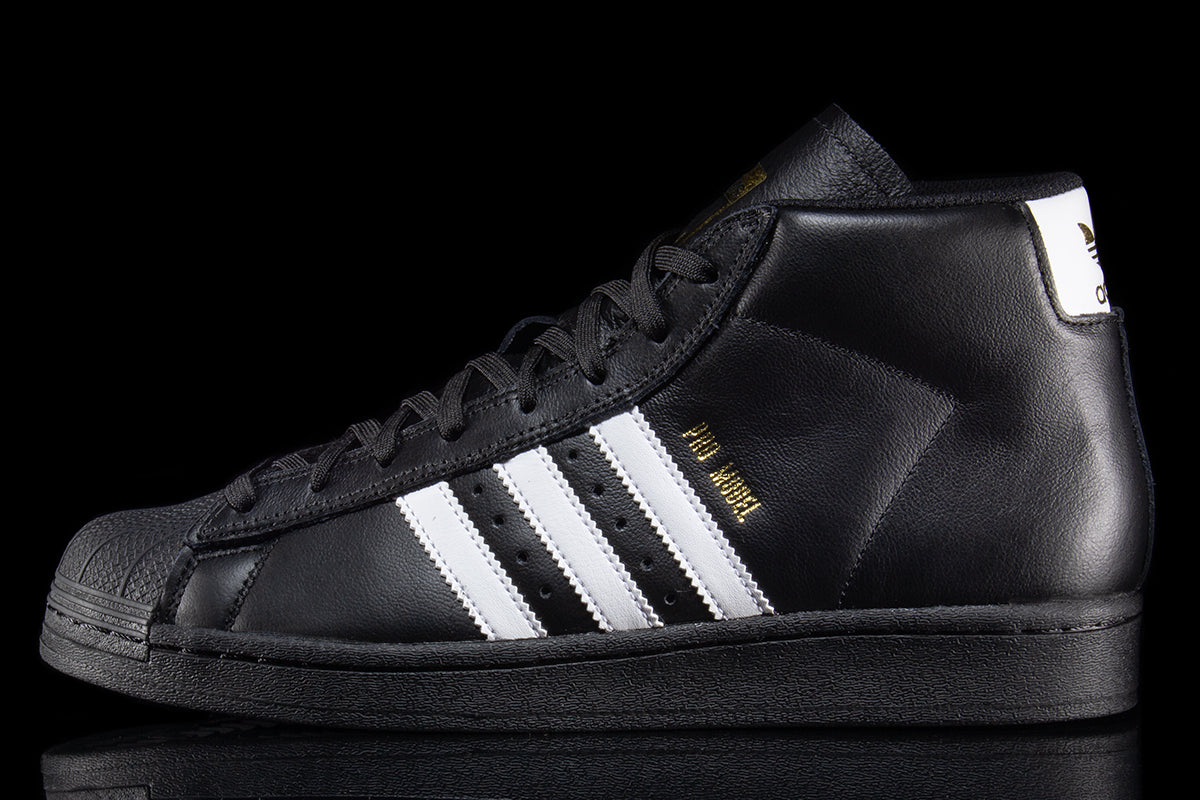 adidas Pro Model ADV Black White Gold Leather Shoes - 7.5 adidas Pro Model ADV Black White Gold Leather Shoes - 7.5