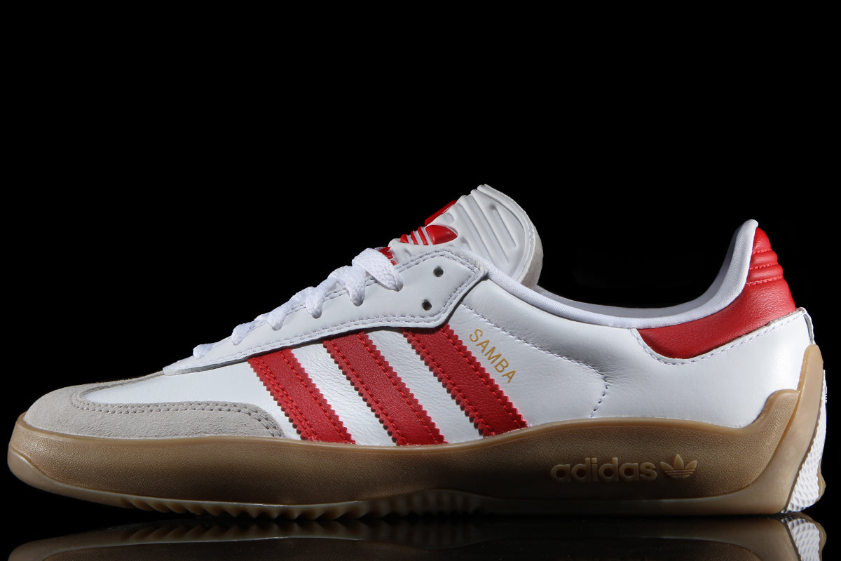 adidas Puig Samba (White/Better Scarlet/Gum) 10.5 adidas Puig Samba (White/Better Scarlet/Gum) 10.5