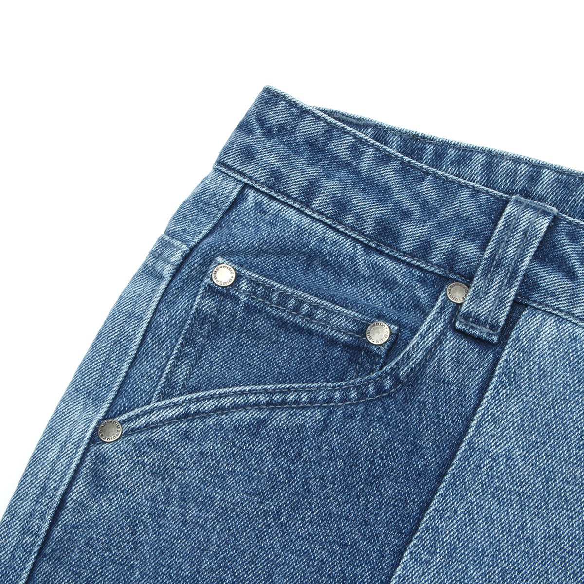 Dime | Blocked Relaxed Denim Pants Blue Washed