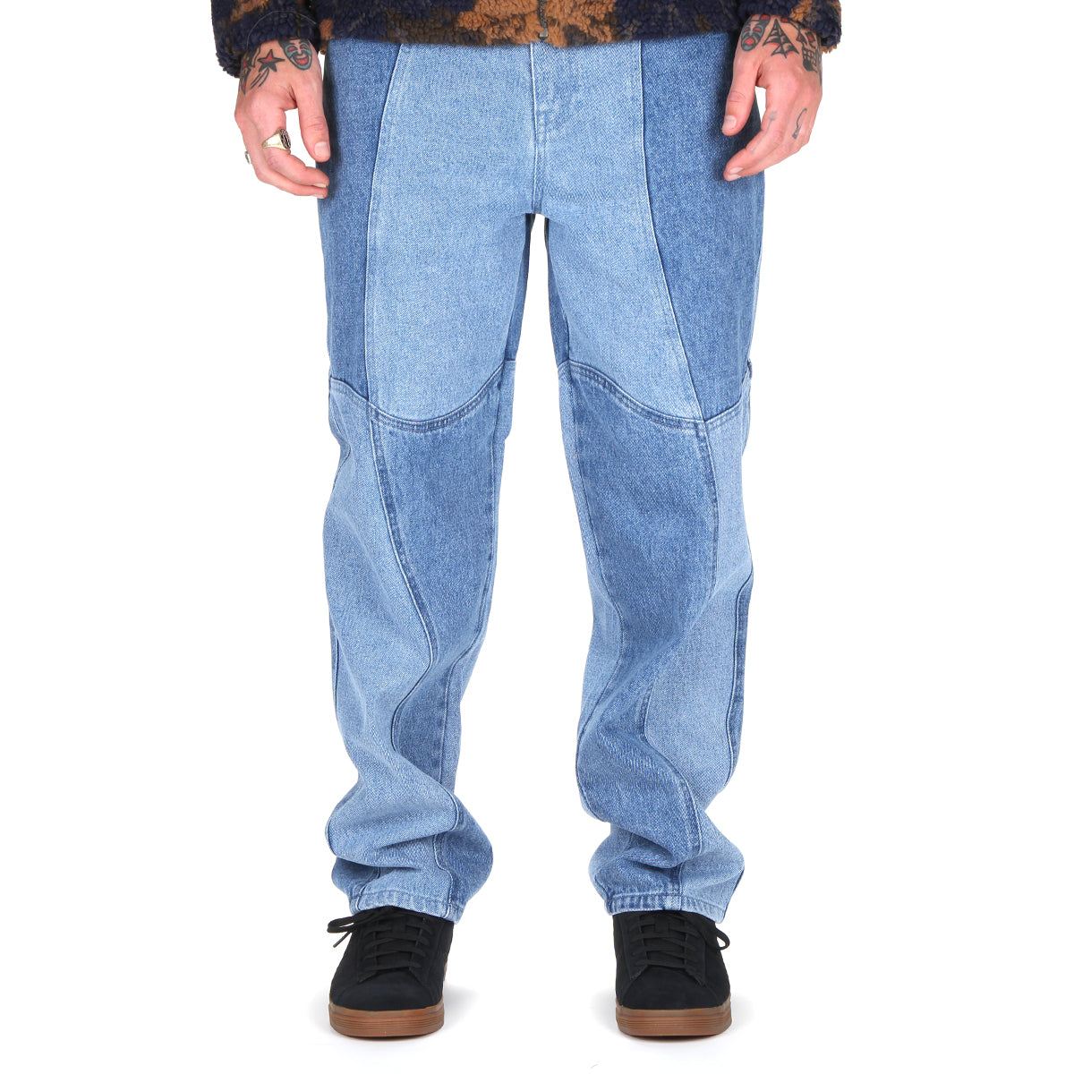 Dime | Blocked Relaxed Denim Pants Blue Washed
