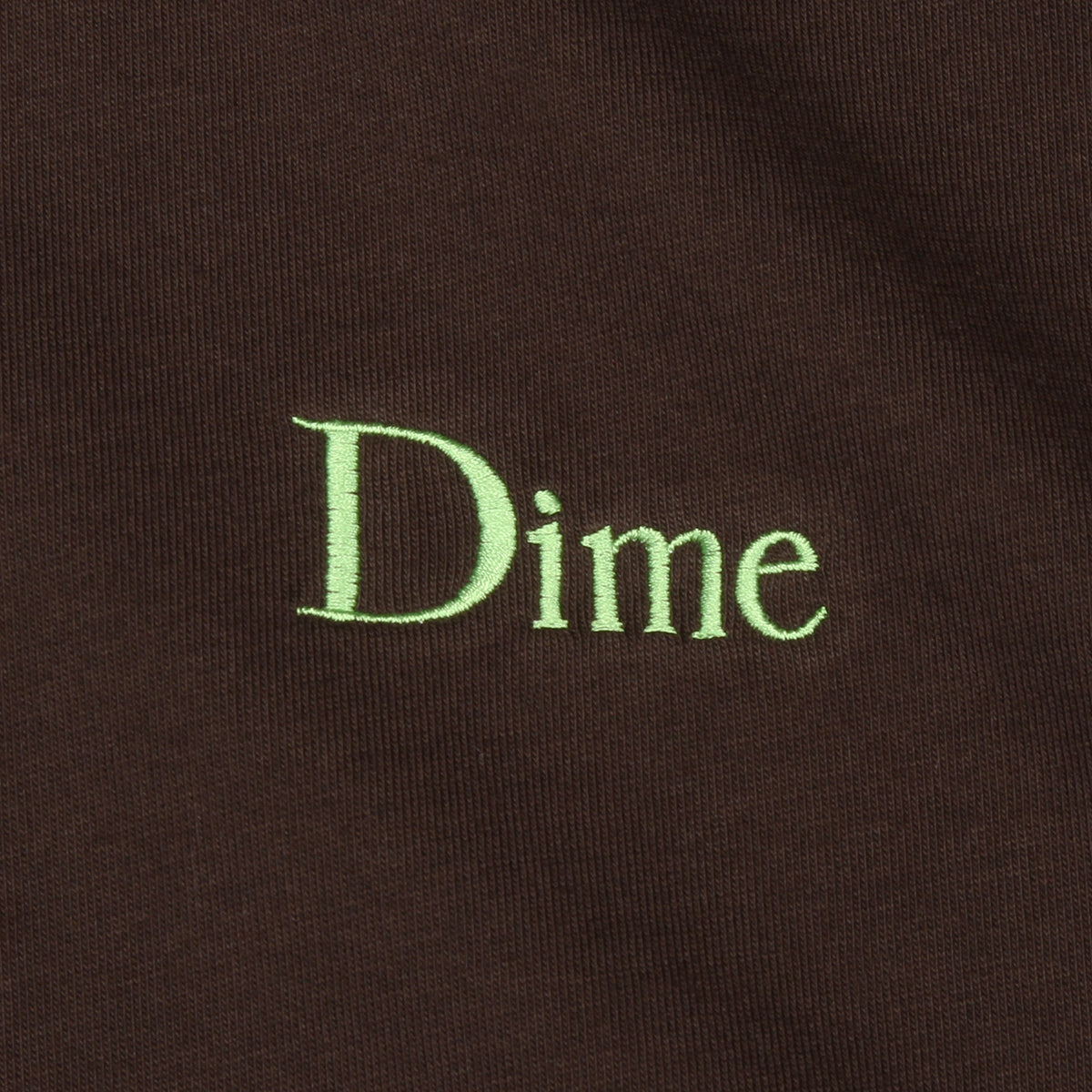 Dime | Classic Small Logo T-Shirt Deep Brown