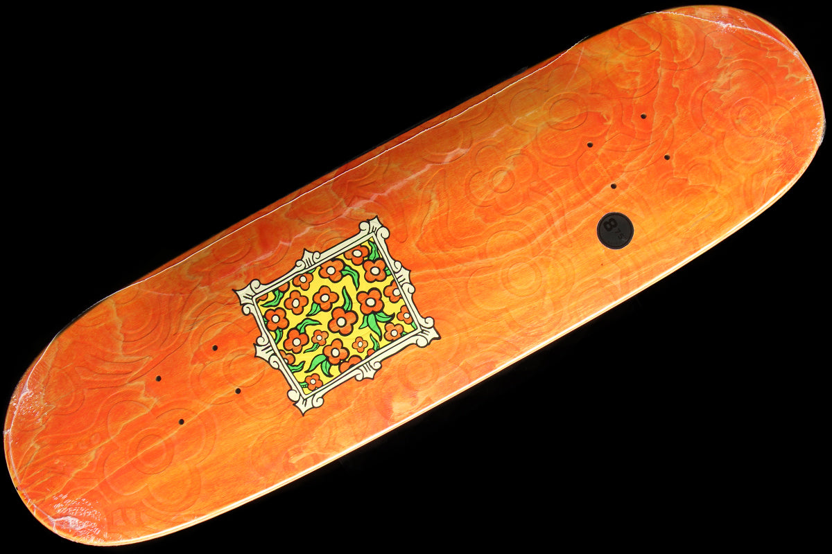 Shaped Flower Frame Embossed Orange Deck 8.75