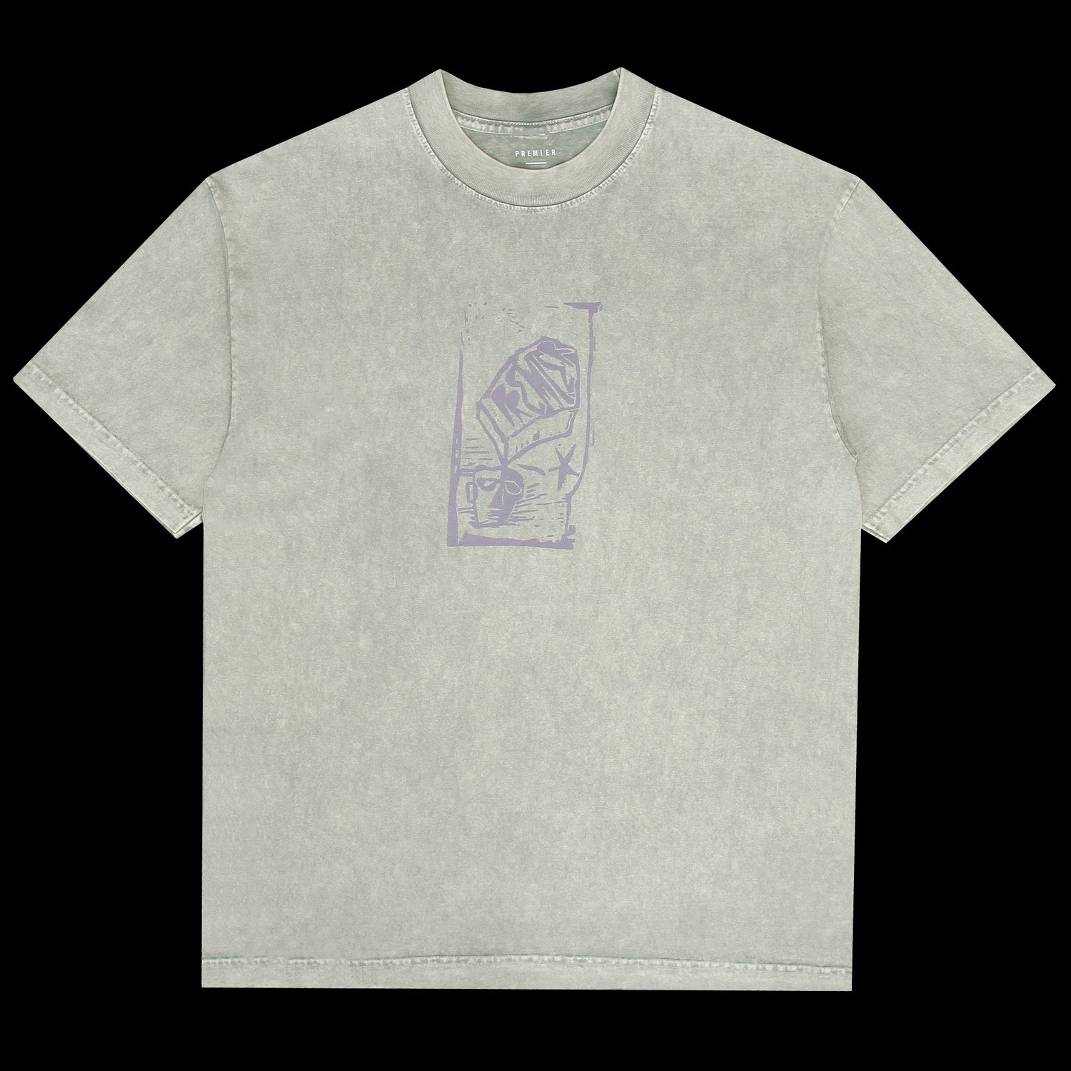 Premier | Linocut T-Shirt Color : Limestone
