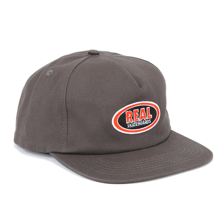 Real | Oval Snapback Hat Charcoal