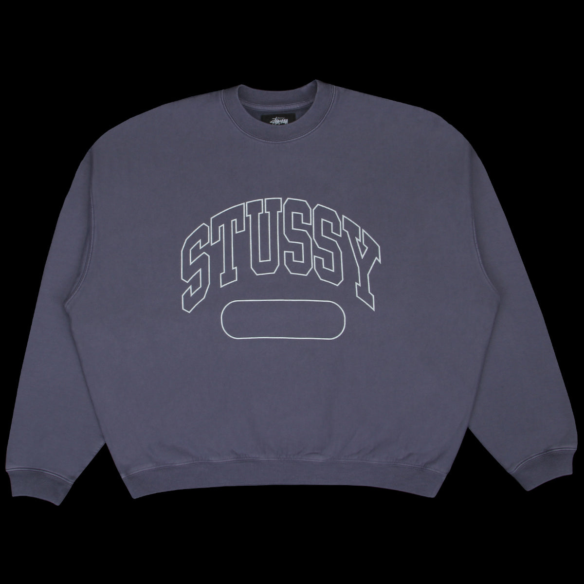 Varsity Oversized Crew Neck Sweatshirt Black / White