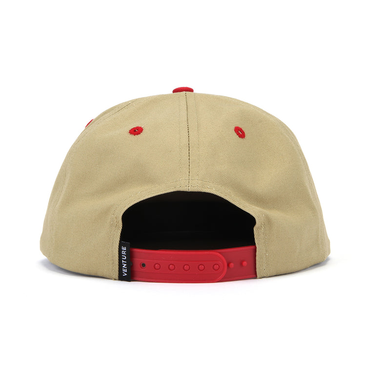 Venture | Wings Snapback Hat Tan / Red