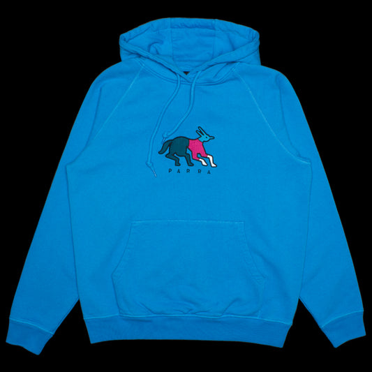 by Parra Anxious Dog Hooded Sweatshirt Greek Blue