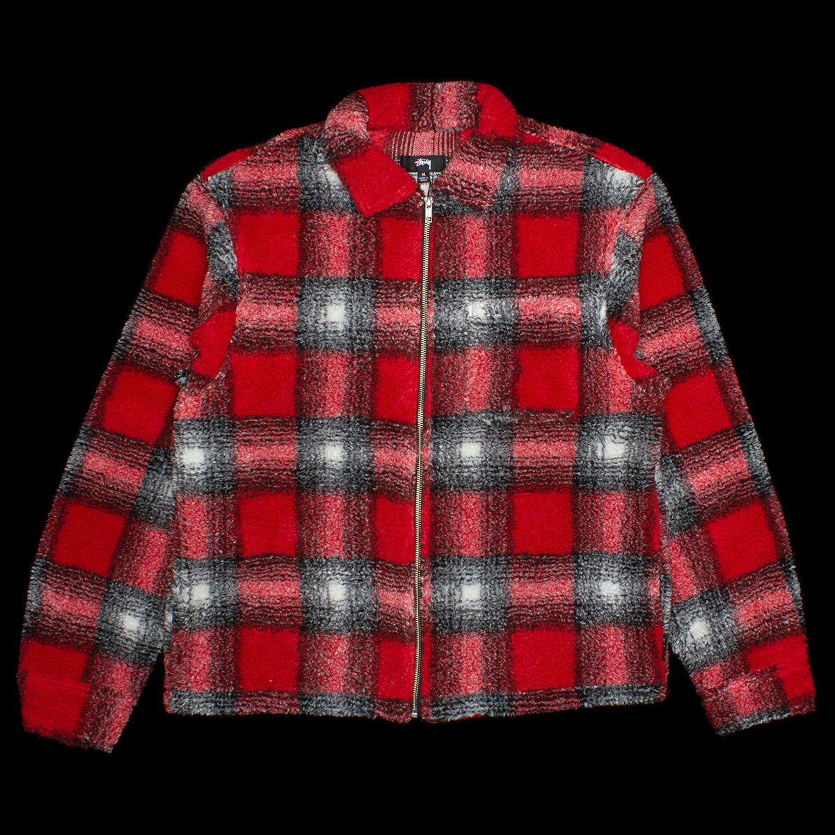 Shadow Plaid Sherpa Zip Shirt