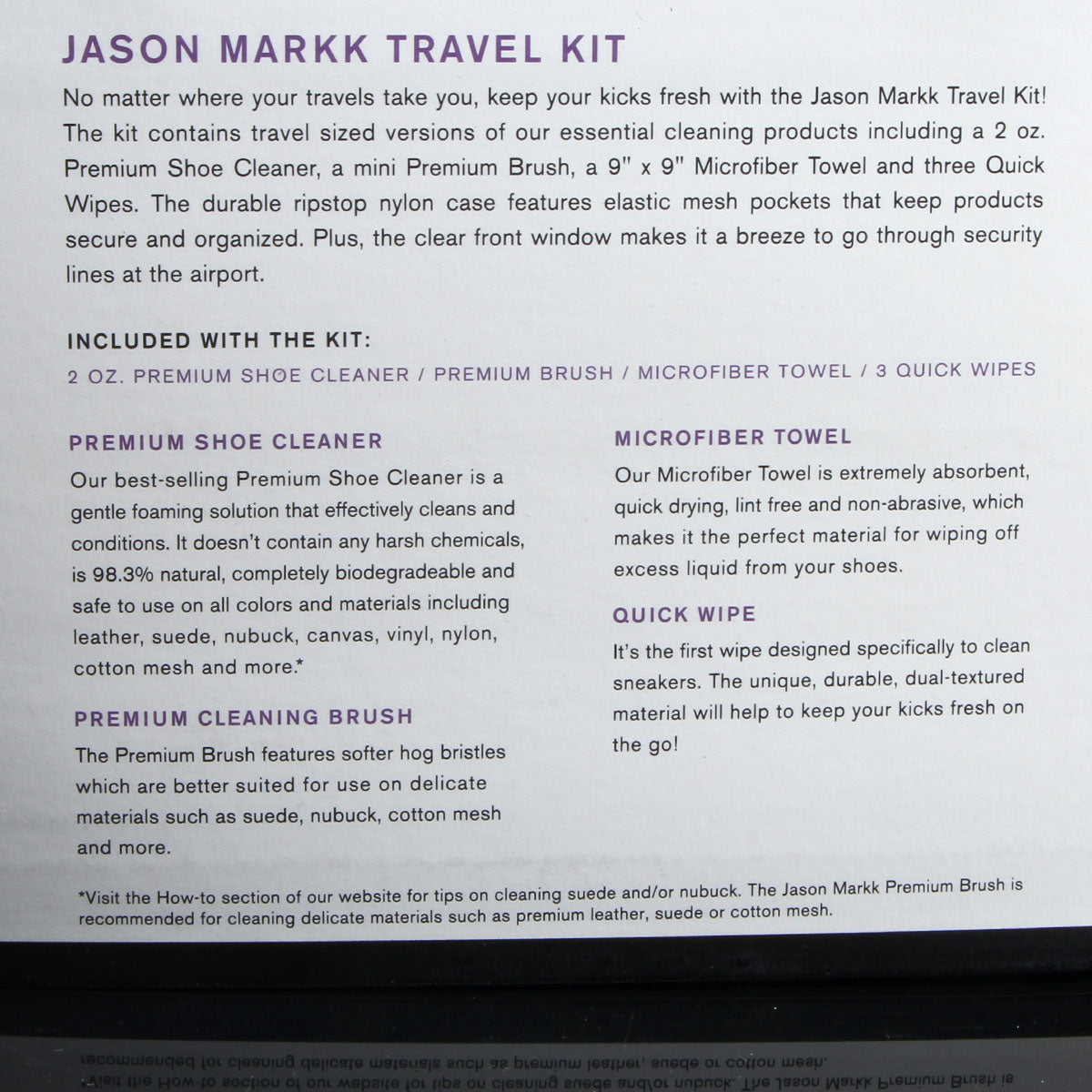 Jason Markk Travel Shoe Cleaning Kit