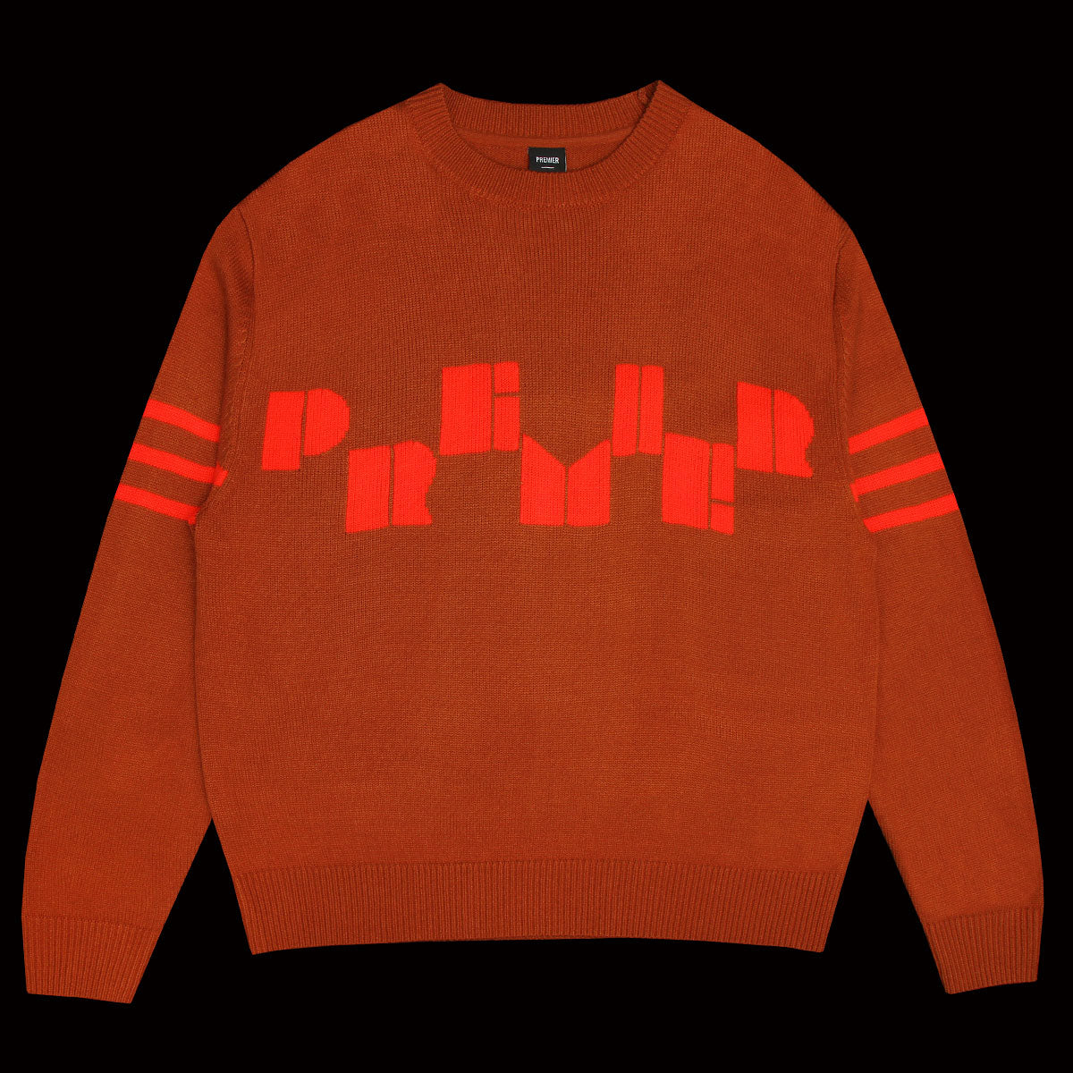 Premier Deco Knit Sweater : Brown / Orange