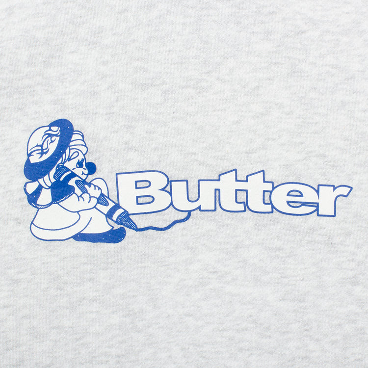 Butter Goods Crayon Logo Pullover Hood : Grey