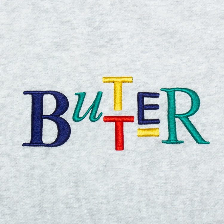 Butter Goods Scope Embroidered Crewneck Sweatshirt : Grey