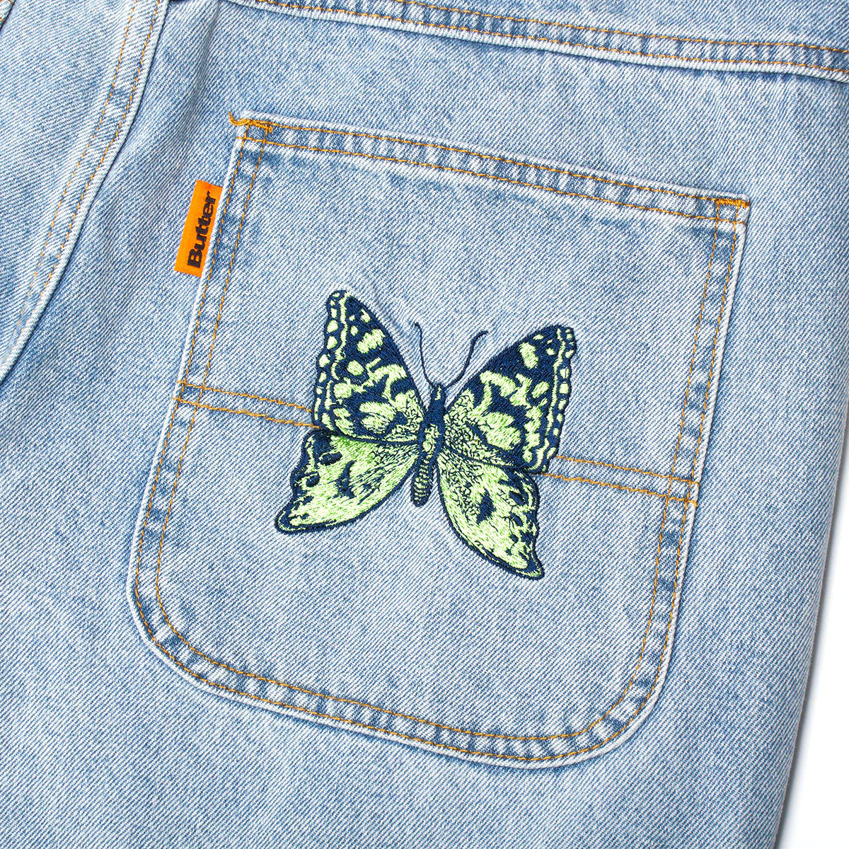 Butter Goods Butterfly Denim Jeans : Light Blue