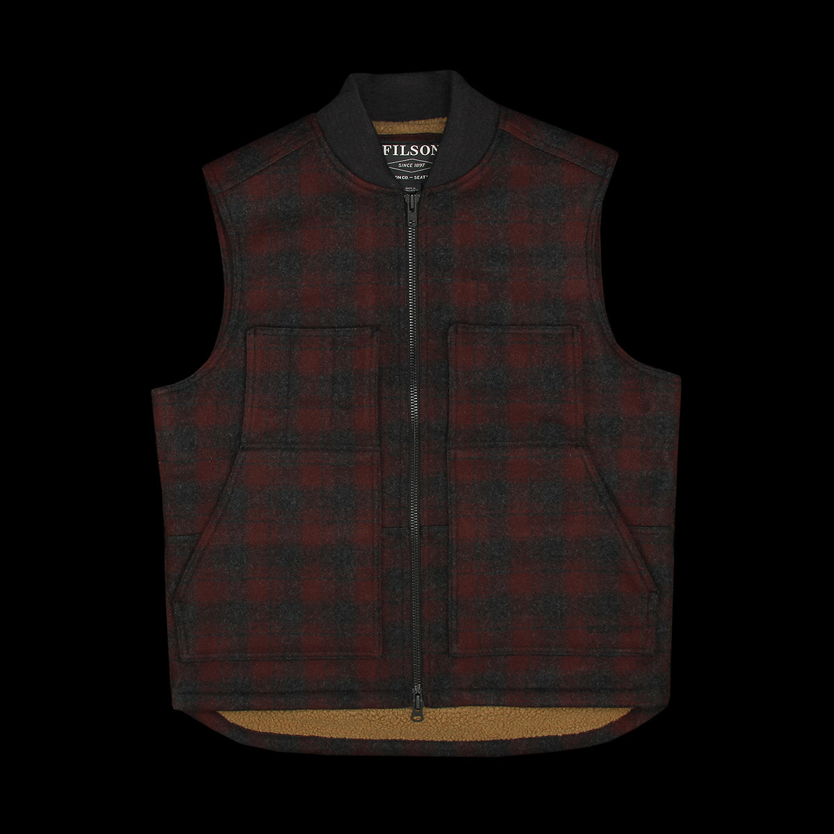 Lined Mackinaw Wool Work Vest – Premier - Main Image