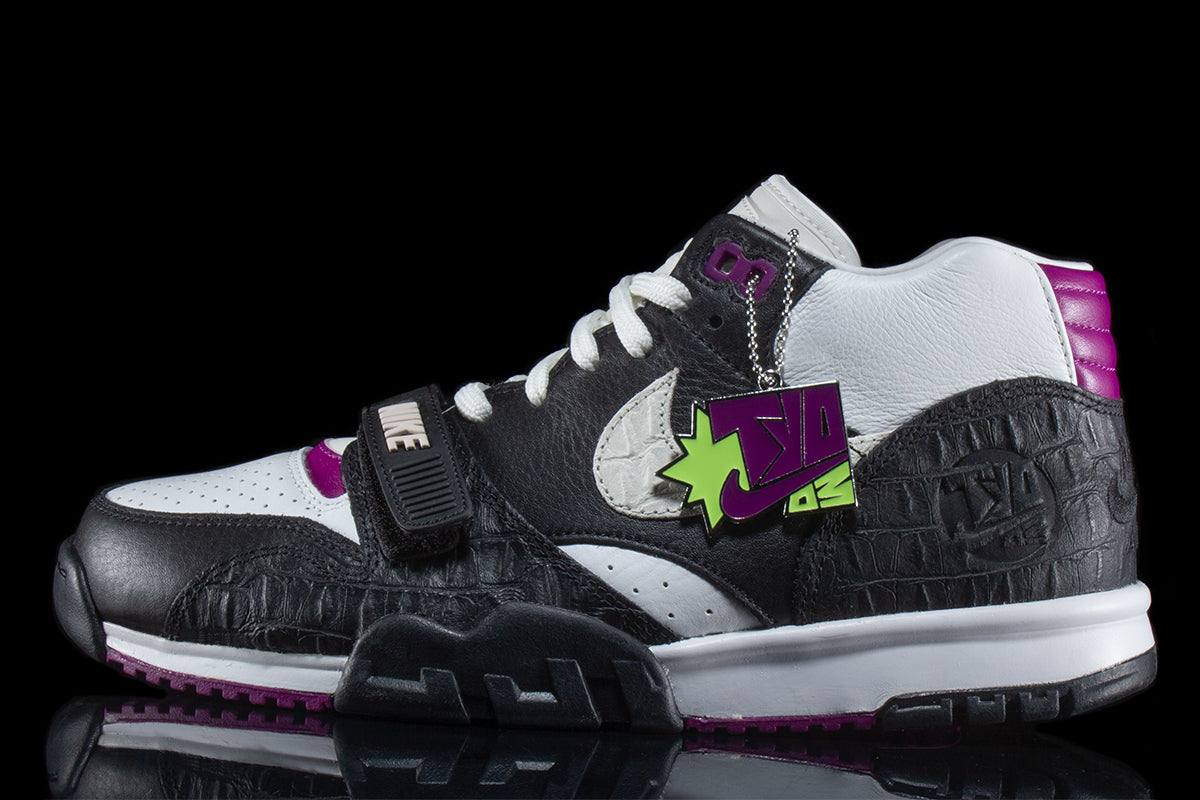 Nike air trainer white black purple Clearance