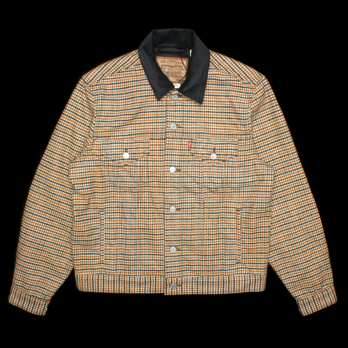 Vintage Fit Houndstooth Trucker Jacket