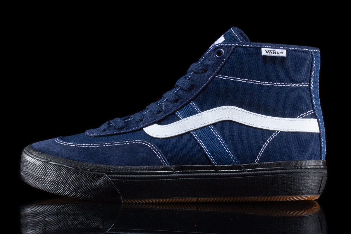 Vans Gilbert Crockett High Mens 12 Navy Blue New Skate Canvas Sneakers NEW Vans - Skate Crockett Hi Decon (Denim Car Blue/Black) *SALE  main image 2