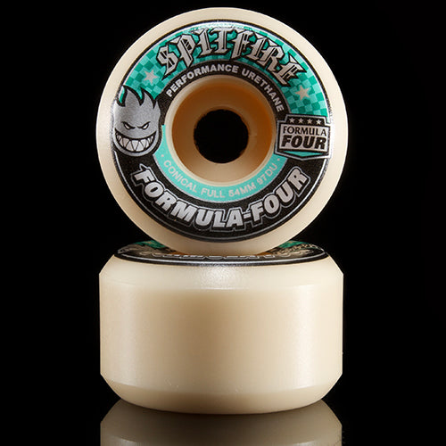 thumbnail image 2 of Spitfire Skateboard Wheels 54mm F4 Conical Full 101A Formula Four – White, 4-Pack 2 of 6