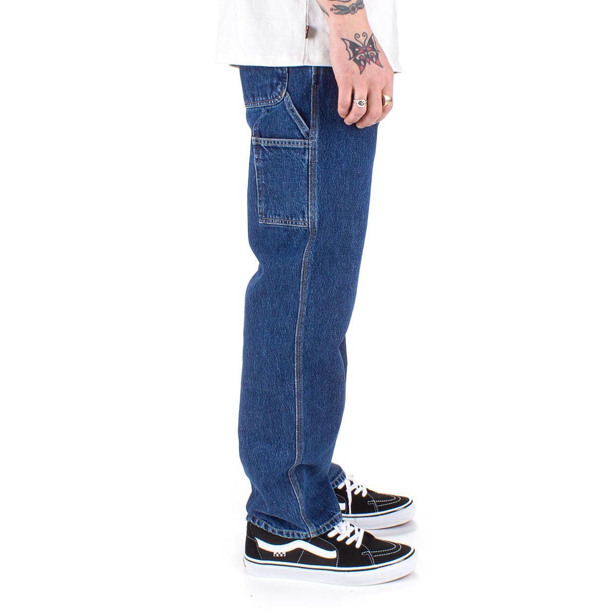Carhartt WIP | Single Knee Pant Style # I032024-0106 Color : Blue (Stone Washed)
