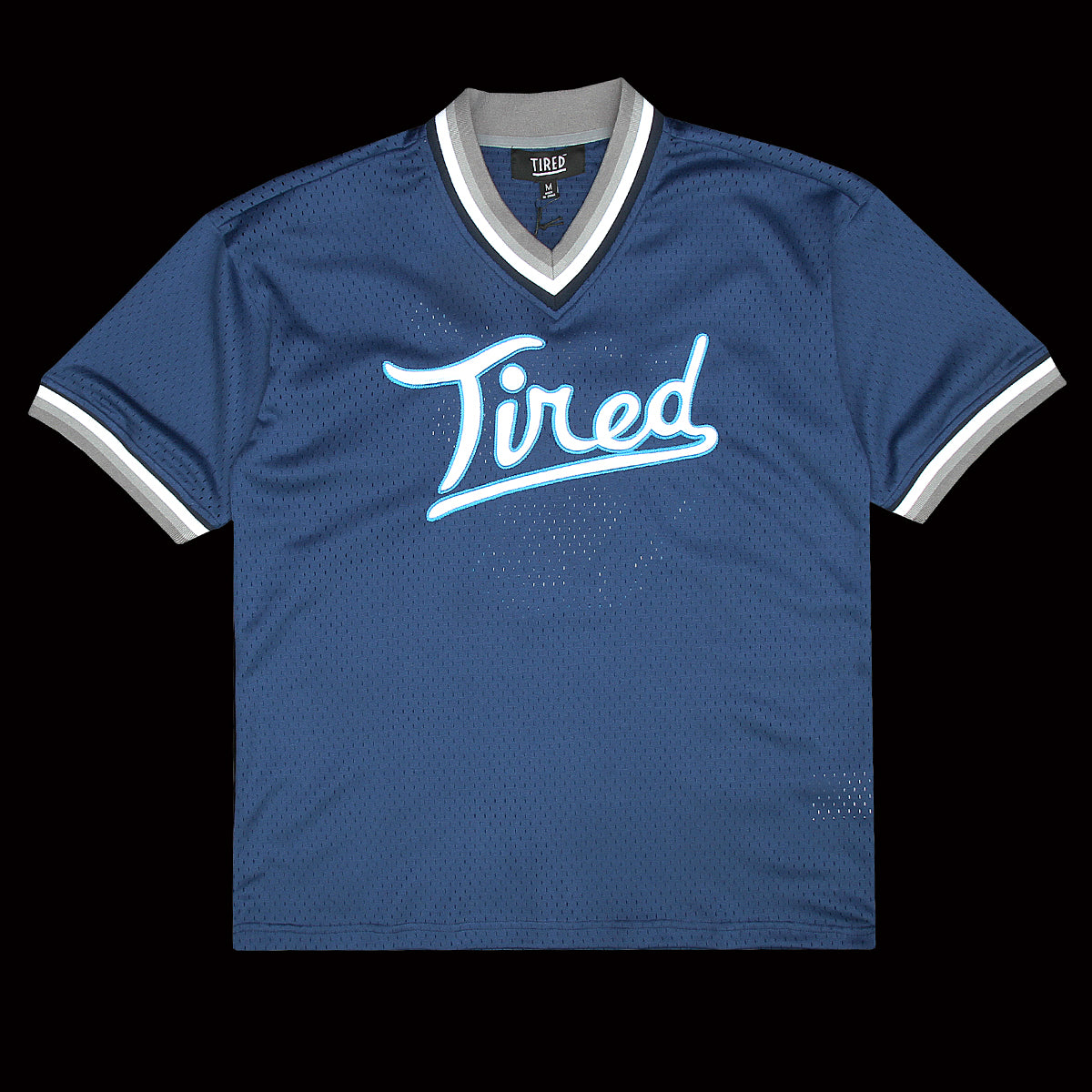 Tired Skateboards T-shirt - The Rounders Baseball Jersey Navy