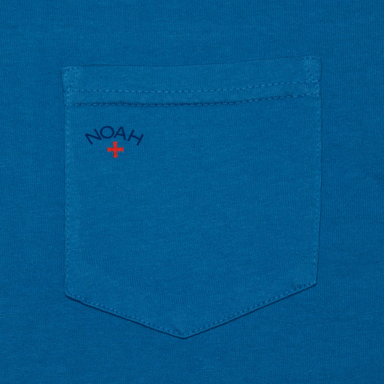Noah Core Logo Pocket T-Shirt Color : Cornflower Blue