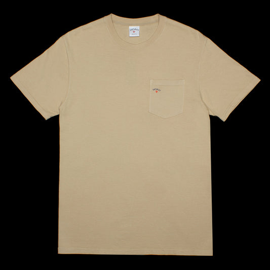 Noah Core Logo Pocket T-Shirt Color : Sand