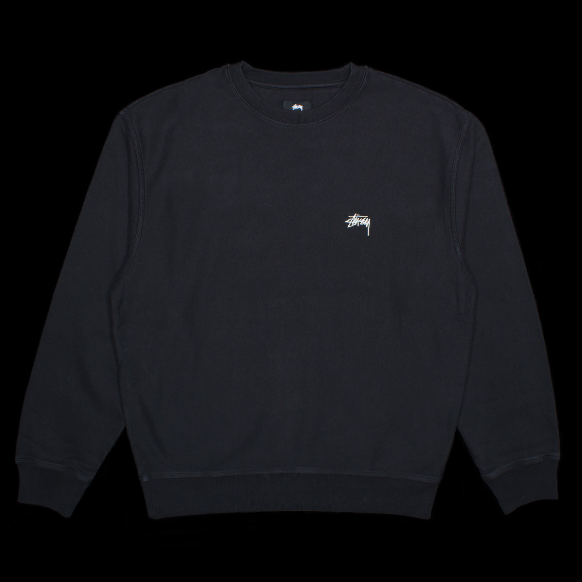 OVERDYED STOCK LOGO  CREW BLACK L