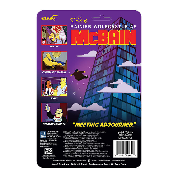 The Simpsons ReAction Wave 1 McBain - McBain