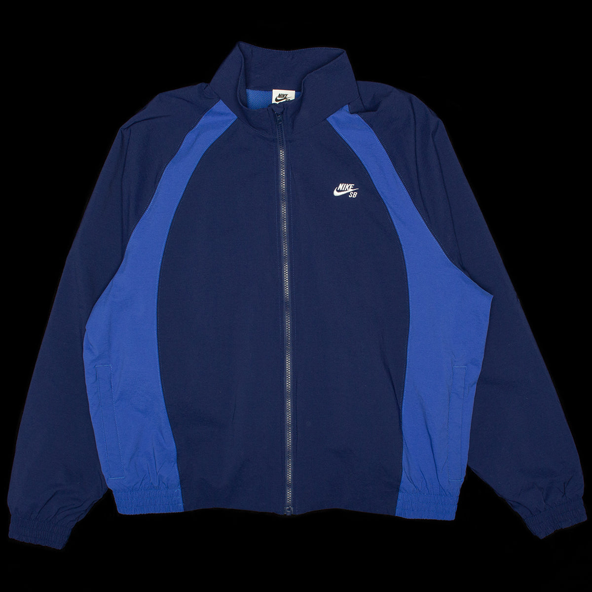 Nike SB | Full Zip Woven Jacket
Style # HJ2910-492
Color : Blue Void / Game Royal / White