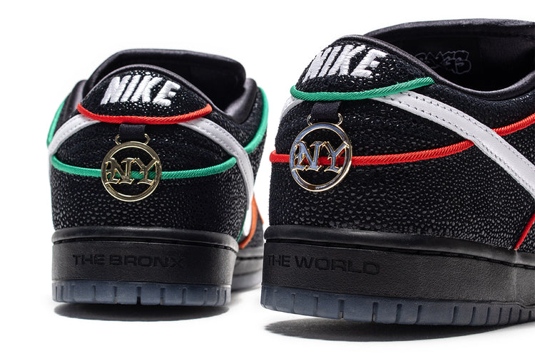 Nike SB - Dunk Low Pro x Bronx Girls
Style # HV1664-001
Color : Black / White / Challenge Red / Total Orange