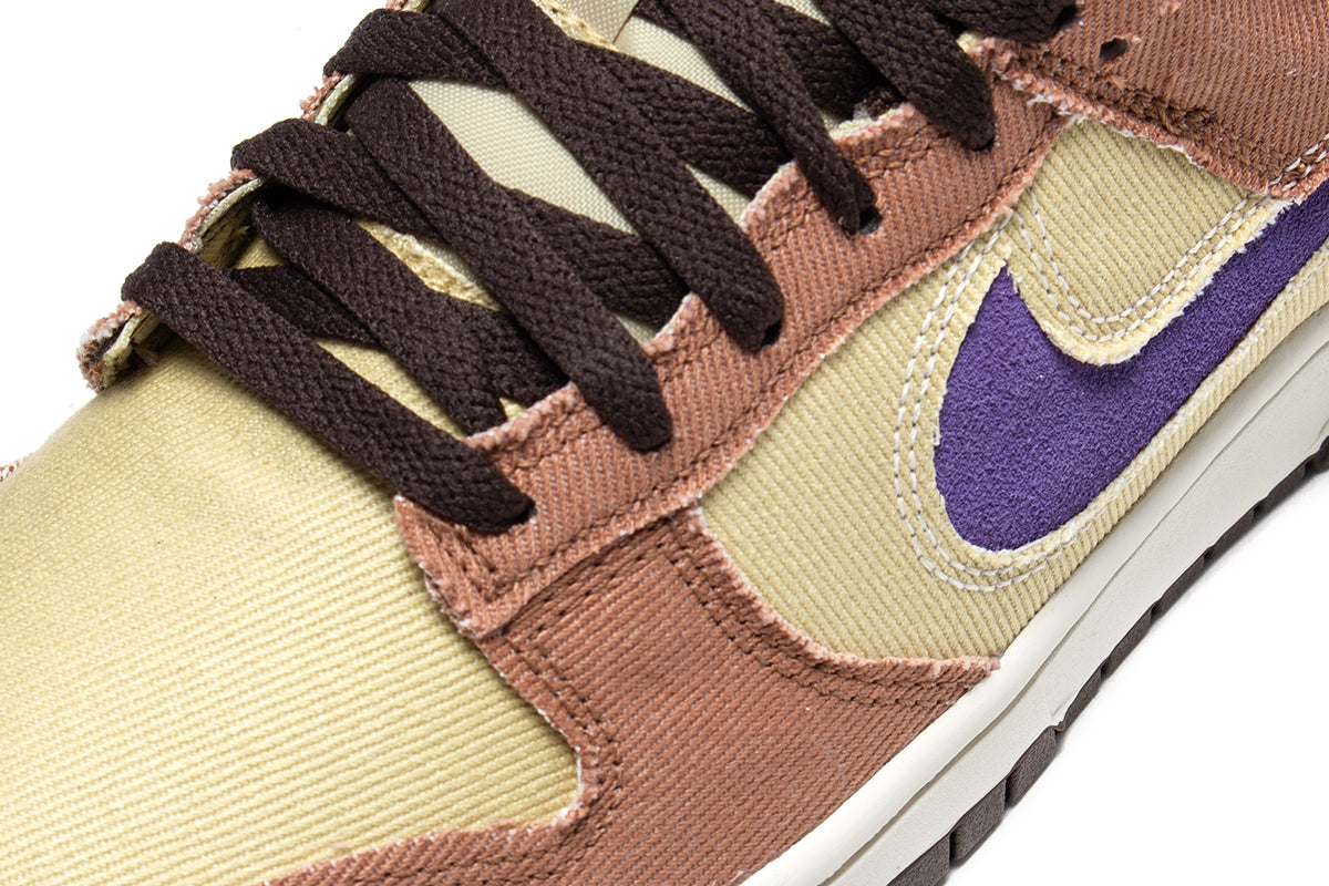 Nike | Dunk Low Pro Retro
Style # HF3141-200
Color : Dusted Clay / Dusty Amethyst / Team Gold