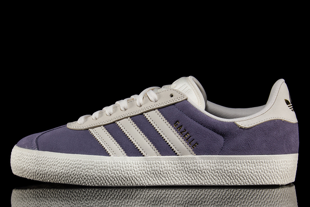 Adidas Skateboarding - Gazelle ADV
Style # HQ7546
Color : Super Purple / Chalk White / Gold Metallic