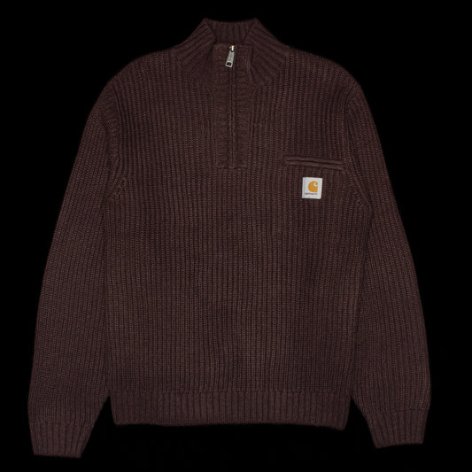 Carhartt WIP - Detroit Half Zip Sweater
Style # I035398-33H
Color : Palisander
