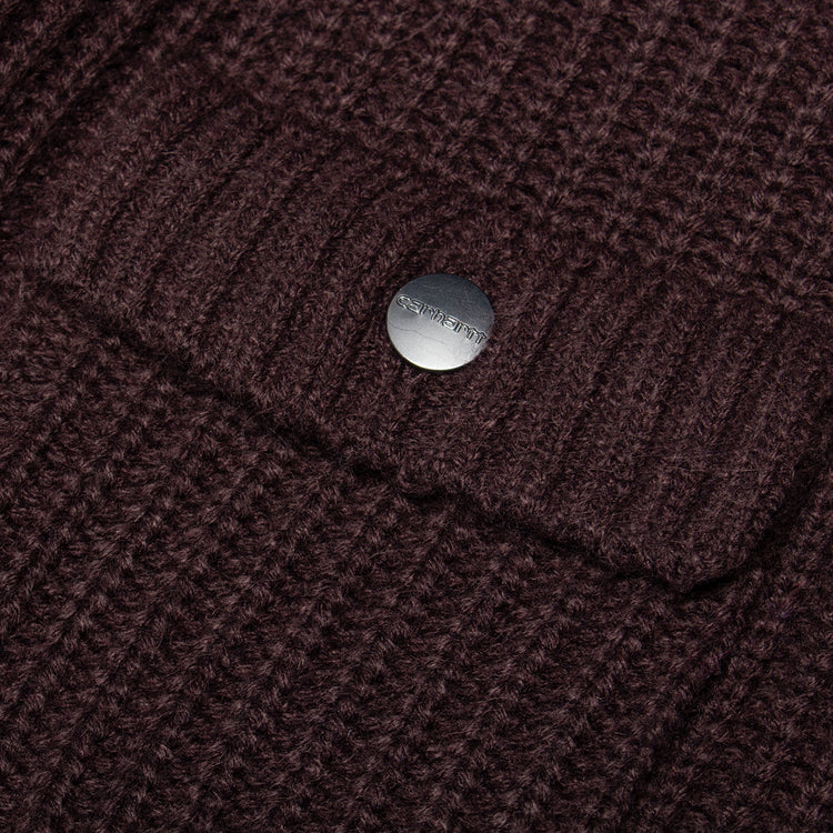 Carhartt WIP - Chore Knit Jacket
Style # I035399-33H
Color : Palisander