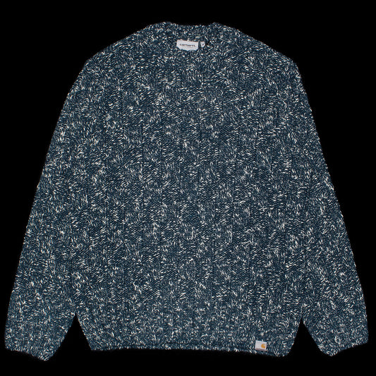 Carhartt WIP - Kyloe Sweater
Style # I035393-3CO
Color : Deep Lagoon Heather