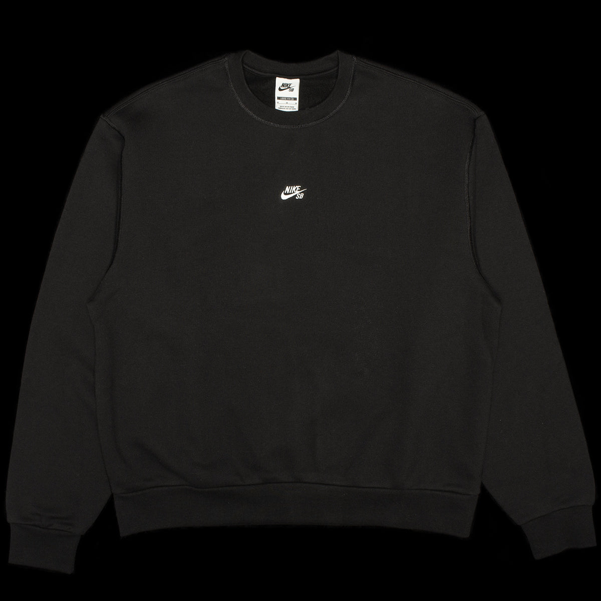 Nike SB | Essentials Logo Crewneck
Style # FV7353-010
Color : Black / White