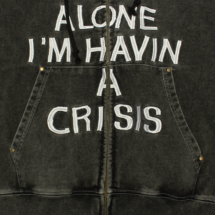 Stingwater | Crisis Zip-Up Hoodie
Color : Acid Black
