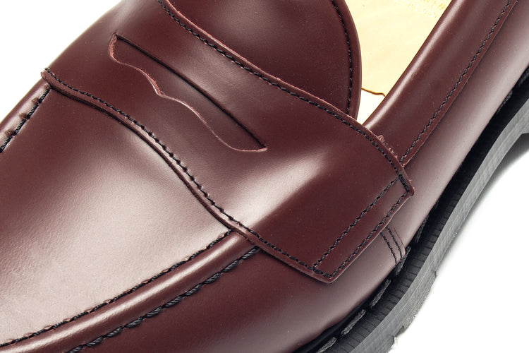 Solovair | Hi-Shine Penny Loafer Style # S0-970-OX-G Color : Oxblood
