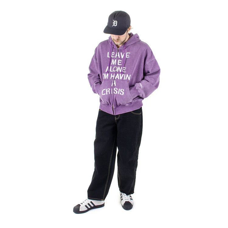 Stingwater | Crisis Zip-Up Hoodie
Color : Acid Purple