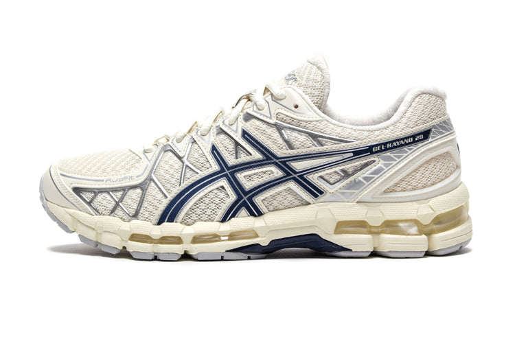 Asics - Gel-Kayano 20
Style # 1203A388.104
Color : Cream / Independence Blue