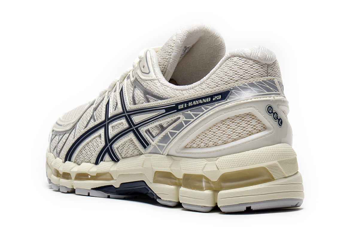 Asics - Gel-Kayano 20
Style # 1203A388.104
Color : Cream / Independence Blue
